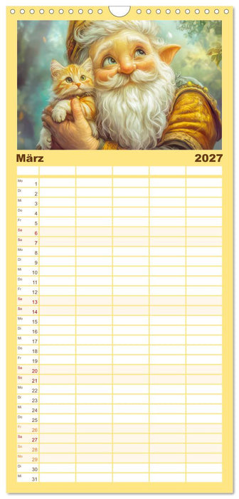 Zwergenland - Kinderkalender (CALVENDO Familienplaner 2027)