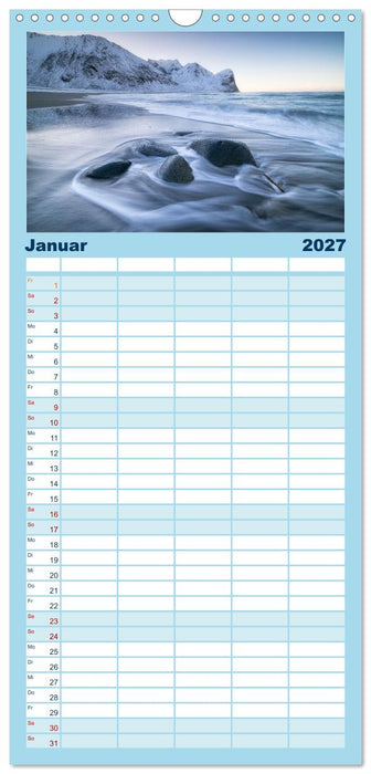 Im Rhythmus der Wellen - Ein Jahr am Meer (CALVENDO Familienplaner 2027)