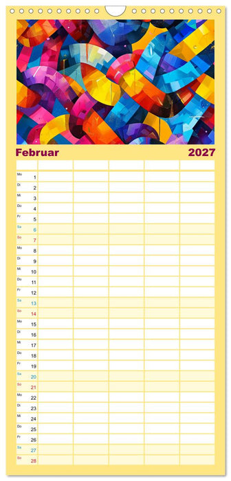Patchwork - Farben und Formen (CALVENDO Familienplaner 2027)