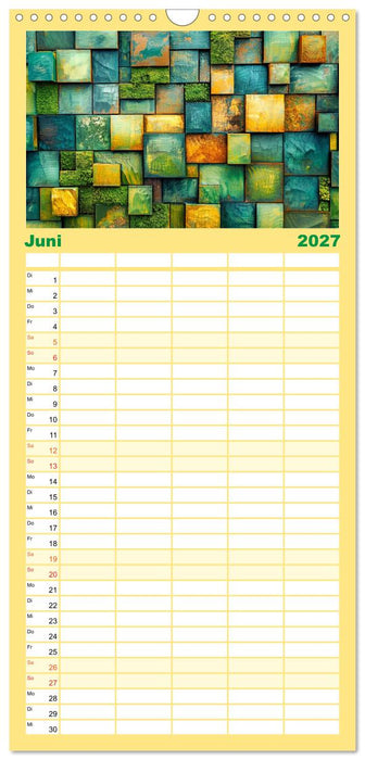Patchwork - Farben und Formen (CALVENDO Familienplaner 2027)