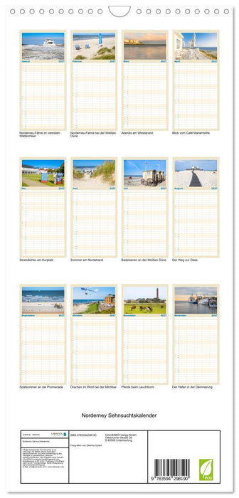 Norderney Sehnsuchtskalender (CALVENDO Familienplaner 2027)