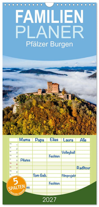 Pfälzer Burgen (CALVENDO Familienplaner 2027)