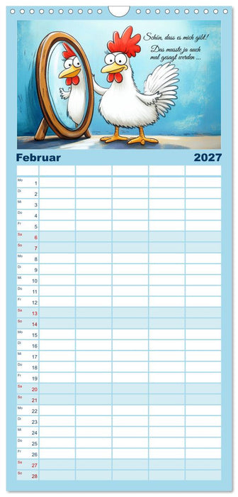 Verrücktes Hühnervolk (CALVENDO Familienplaner 2027)