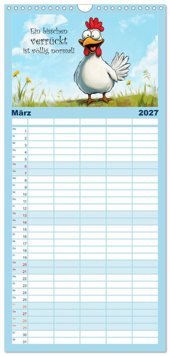 Verrücktes Hühnervolk (CALVENDO Familienplaner 2027)