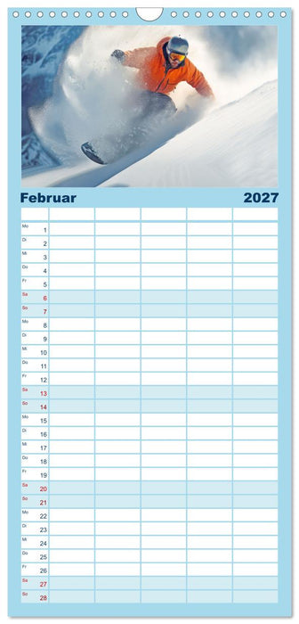 Snowboarder in Aktion (CALVENDO Familienplaner 2027)