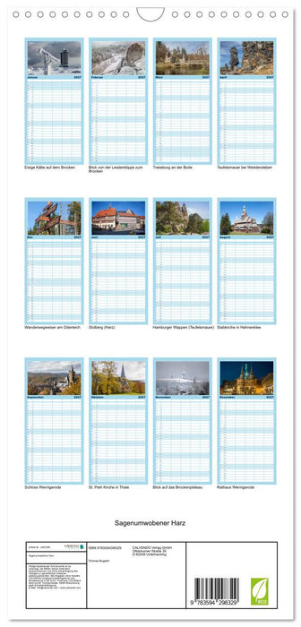 Sagenumwobener Harz (CALVENDO Familienplaner 2027)