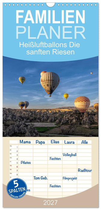 Heißluftballons Die sanften Riesen (CALVENDO Familienplaner 2027)