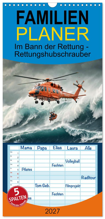 Im Bann der Rettung - Rettungshubschrauber (CALVENDO Familienplaner 2027)