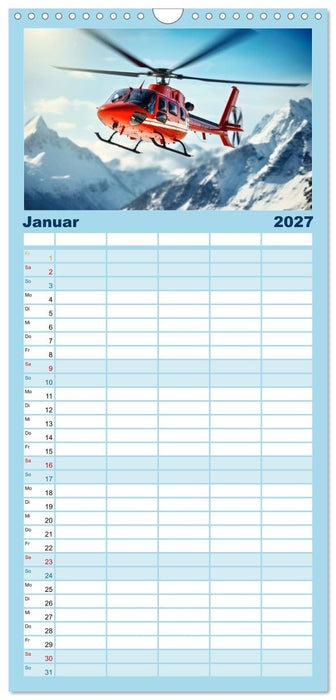 Im Bann der Rettung - Rettungshubschrauber (CALVENDO Familienplaner 2027)