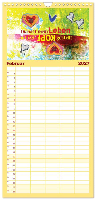 Herzig Liebesbotschaften (CALVENDO Familienplaner 2027)