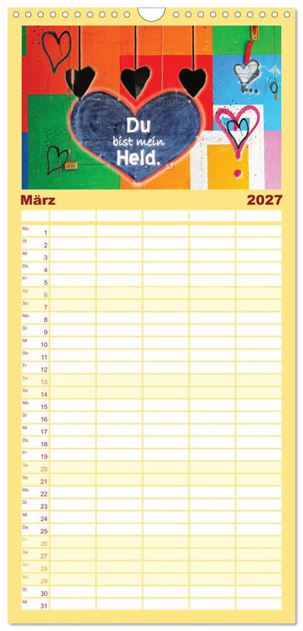 Herzig Liebesbotschaften (CALVENDO Familienplaner 2027)