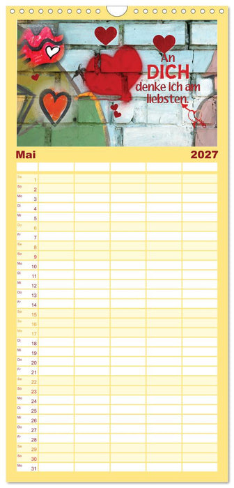 Herzig Liebesbotschaften (CALVENDO Familienplaner 2027)