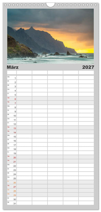 Die stille Magie der Insel Teneriffa (CALVENDO Familienplaner 2027)