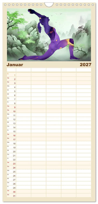 YOGA - Harmonie von Körper, Geist und Seele (CALVENDO Familienplaner 2027)