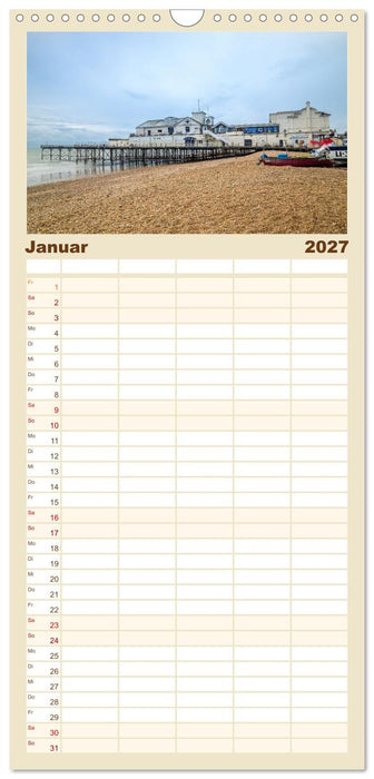 Seebrücken im Vereinigten Königreich (CALVENDO Familienplaner 2027)