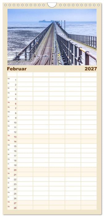Seebrücken im Vereinigten Königreich (CALVENDO Familienplaner 2027)