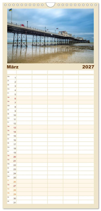 Seebrücken im Vereinigten Königreich (CALVENDO Familienplaner 2027)
