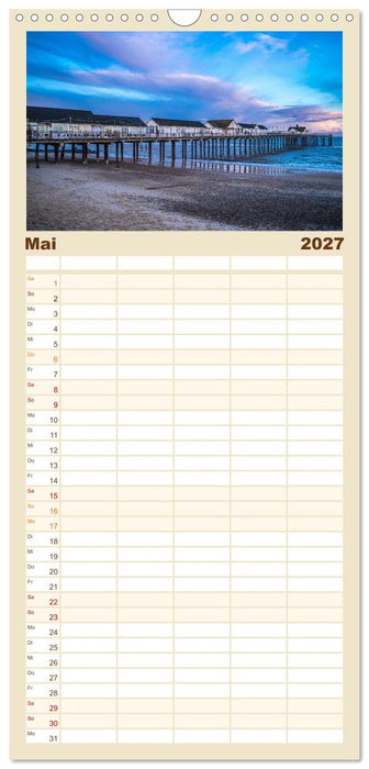 Seebrücken im Vereinigten Königreich (CALVENDO Familienplaner 2027)