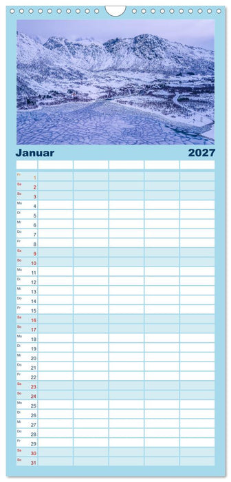 Tromsø in der Polarnacht (CALVENDO Familienplaner 2027)