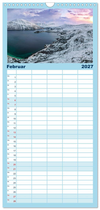 Tromsø in der Polarnacht (CALVENDO Familienplaner 2027)