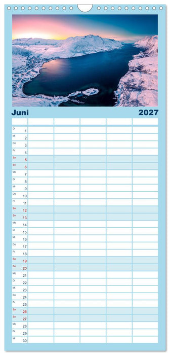 Tromsø in der Polarnacht (CALVENDO Familienplaner 2027)
