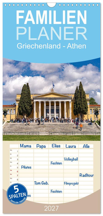 Griechenland - Athen (CALVENDO Familienplaner 2027)