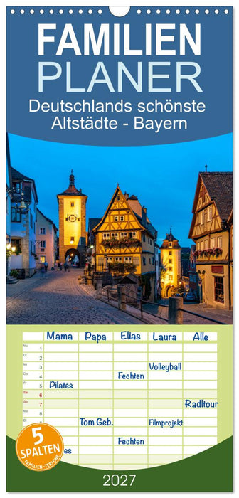 Deutschlands schönste Altstädte - Bayern (CALVENDO Familienplaner 2027)