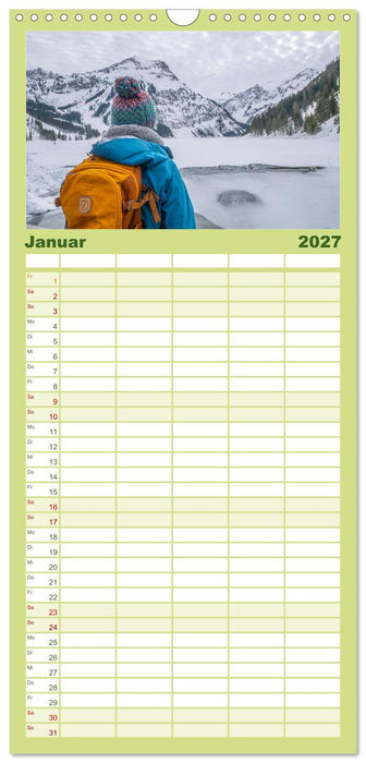 Naturwunder Berge (CALVENDO Familienplaner 2027)