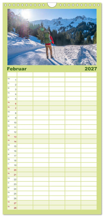 Naturwunder Berge (CALVENDO Familienplaner 2027)
