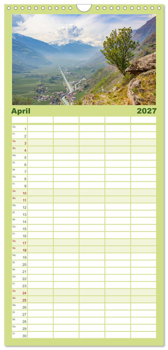 Naturwunder Berge (CALVENDO Familienplaner 2027)
