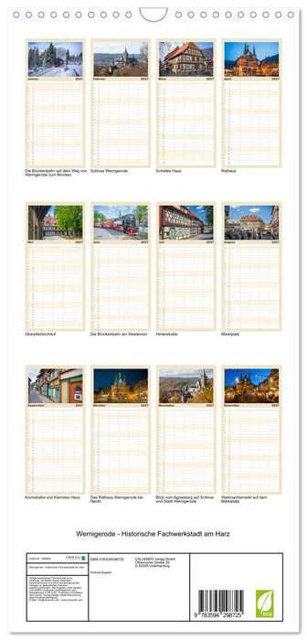 Wernigerode - Historische Fachwerkstadt am Harz (CALVENDO Familienplaner 2027)