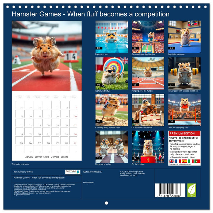 Hamster Games - When fluff becomes a competition (CALVENDO Monthly Calendar 2027)