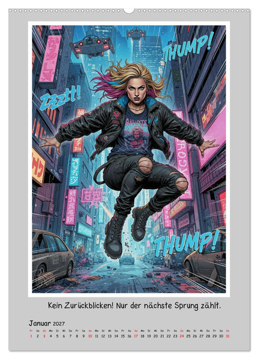 Cyber Rebels: Laut, wild und ungezähmt durch die Neonwelt (CALVENDO Premium Wandkalender 2027)