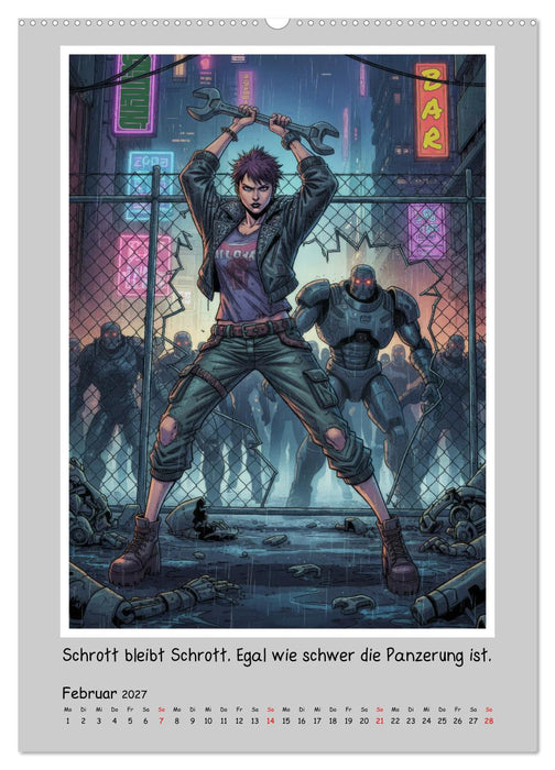 Cyber Rebels: Laut, wild und ungezähmt durch die Neonwelt (CALVENDO Premium Wandkalender 2027)