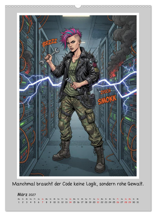Cyber Rebels: Laut, wild und ungezähmt durch die Neonwelt (CALVENDO Premium Wandkalender 2027)