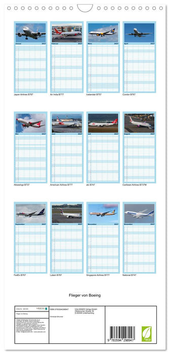 Flieger von Boeing (CALVENDO Familienplaner 2027)