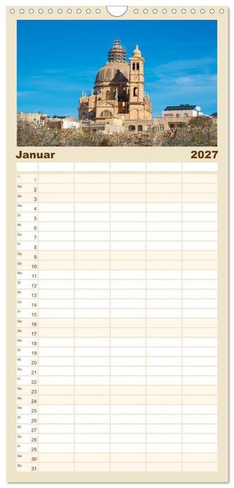 Malta - Wo Geschichte lebendig ist (CALVENDO Familienplaner 2027)