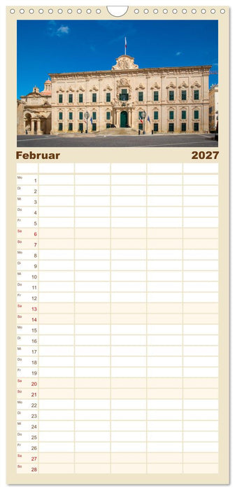 Malta - Wo Geschichte lebendig ist (CALVENDO Familienplaner 2027)