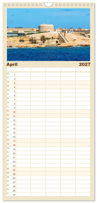 Malta - Wo Geschichte lebendig ist (CALVENDO Familienplaner 2027)
