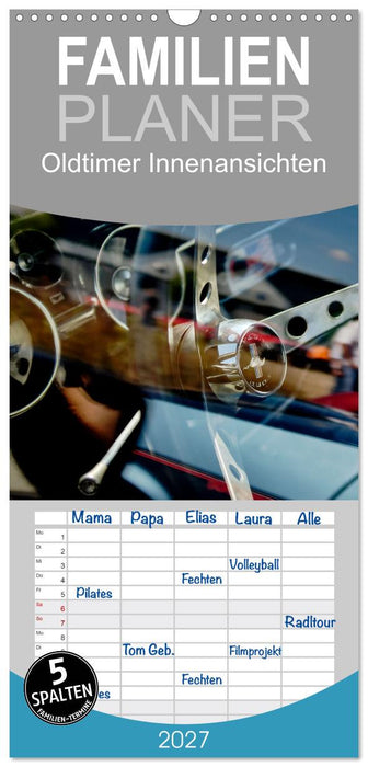 Oldtimer Innenansichten (CALVENDO Familienplaner 2027)