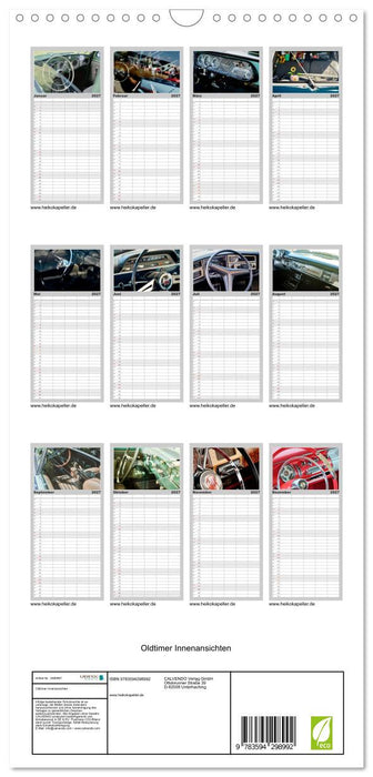 Oldtimer Innenansichten (CALVENDO Familienplaner 2027)