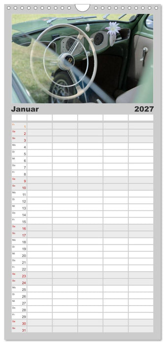 Oldtimer Innenansichten (CALVENDO Familienplaner 2027)