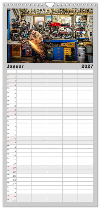 Echte Männer, coole Mopeds (CALVENDO Familienplaner 2027)