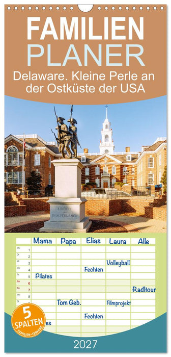 Delaware. Kleine Perle an der Ostküste der USA (CALVENDO Familienplaner 2027)