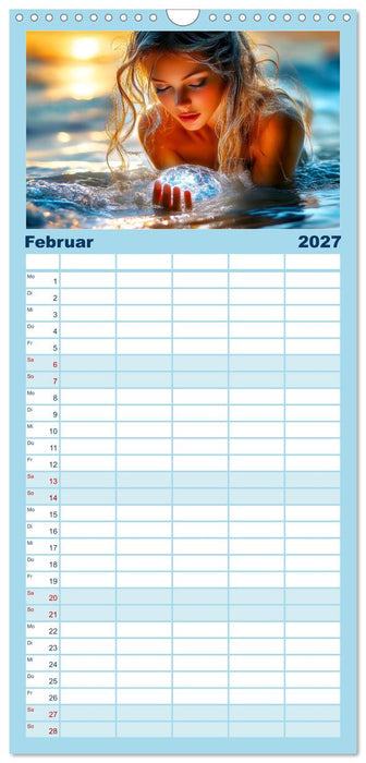 Geheimnisvolle Meerjungfrau (CALVENDO Familienplaner 2027)