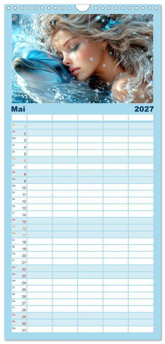 Geheimnisvolle Meerjungfrau (CALVENDO Familienplaner 2027)