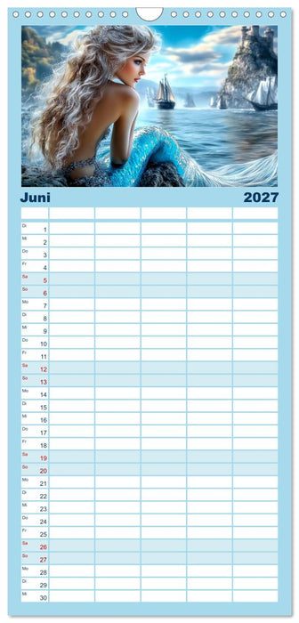 Geheimnisvolle Meerjungfrau (CALVENDO Familienplaner 2027)