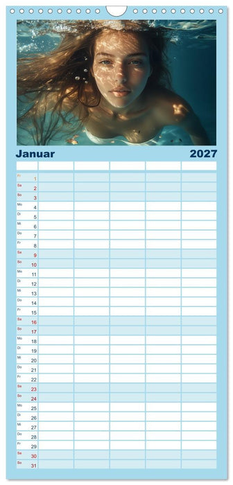 Aqua Desire – KI-Schönheiten unter Wasser (CALVENDO Familienplaner 2027)