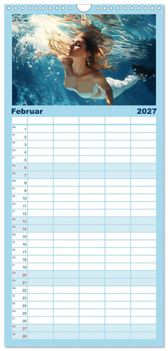 Aqua Desire – KI-Schönheiten unter Wasser (CALVENDO Familienplaner 2027)