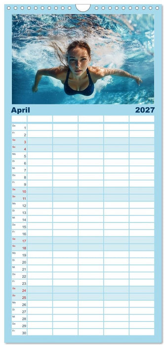 Aqua Desire – KI-Schönheiten unter Wasser (CALVENDO Familienplaner 2027)